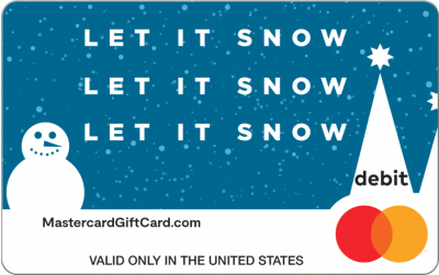 Blue Snowman Winter Gift Card